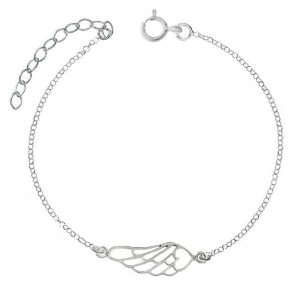 Tobillera ala calada Plata de Ley