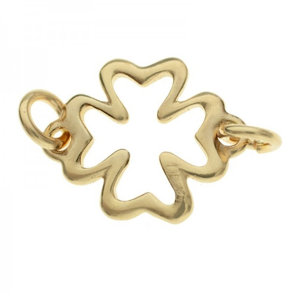 Tobillera dorada trébol Plata de Ley 925 | Karissma