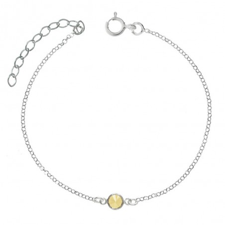 Tobillera cristal Rivoli Plata de Ley 925 | Karissma