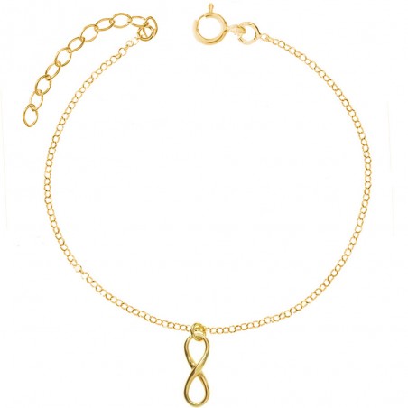 Tobillera dorada infinito Plata de Ley 925 | Karissma