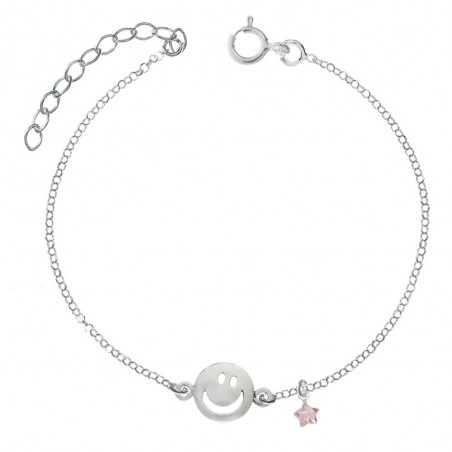 Tobillera Smiley Plata de Ley 925 | Karissma
