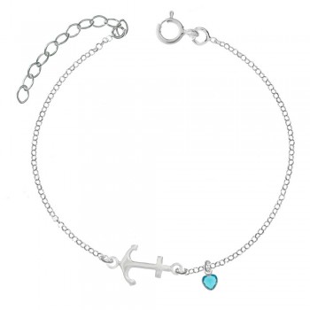 Tobillera ancla marinera Plata de Ley | Karissma