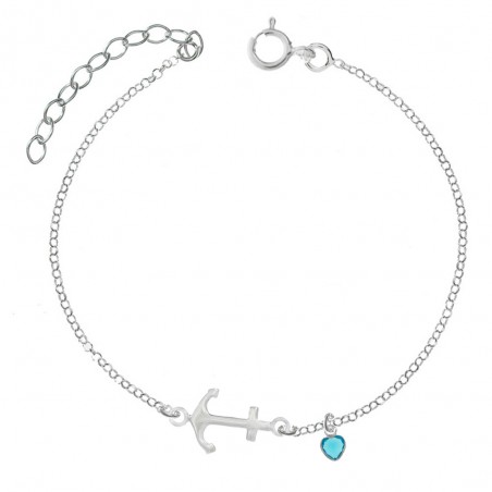 Tobillera ancla marinera Plata de Ley | Karissma