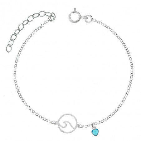Tobillera ola Plata de Ley 925 - Karissma