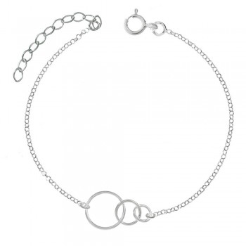 Tobillera triple Karma Plata de Ley 925 | Karissma