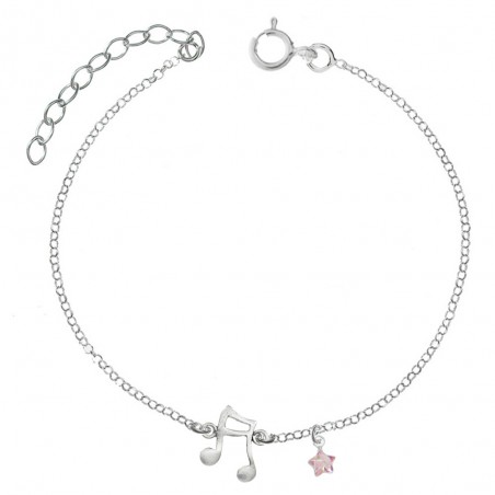 Tobillera nota musical Plata de Ley - Karissma