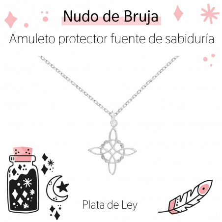 Collar nudo de bruja Plata de Ley| Karissma