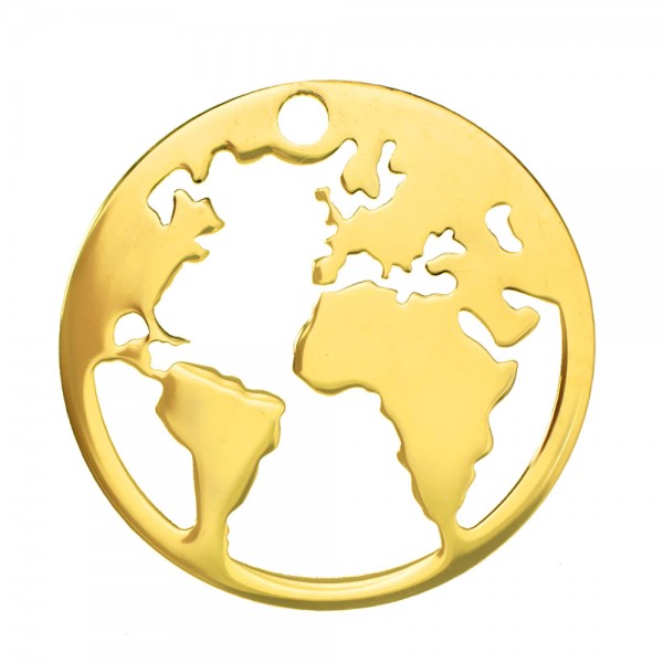 Tobillera dorada mundo Plata de Ley 925 - Karissma