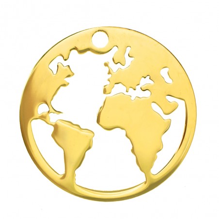 Tobillera dorada mundo Plata de Ley 925 - Karissma