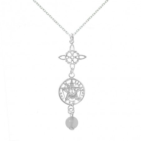 Collar amuleto nudo de bruja & tetragrámaton Plata de Ley| Karissma