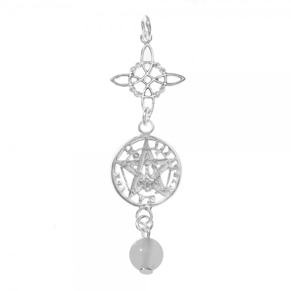 Collar amuleto nudo de bruja & tetragrámaton Plata de Ley| Karissma