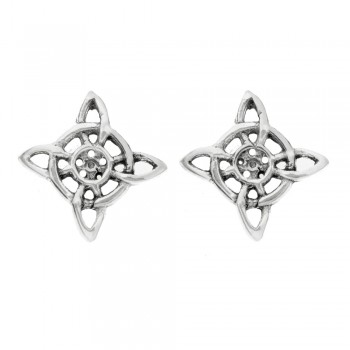 Pendientes nudo de bruja mini Plata de Ley - Karissma