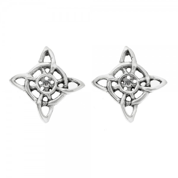 Pendientes nudo de bruja mini Plata de Ley - Karissma