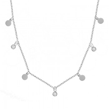 Collar chapitas & puntos de luz Plata de Ley | Karissma