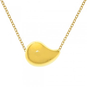Collar dorado gota inflada Plata de Ley | Karissma