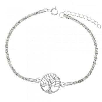 Pulsera coreana árbol de la vida Plata de Ley | Karissma