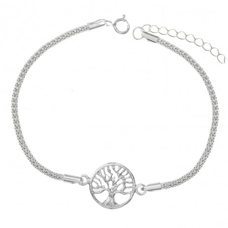 Pulsera coreana árbol de la vida Plata de Ley | Karissma