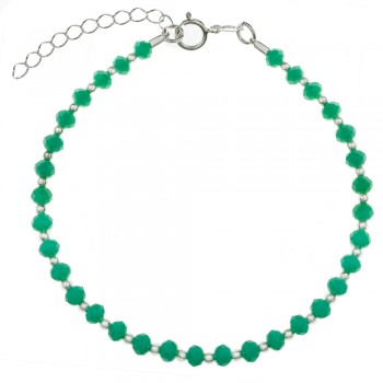 Pulsera amazonita facetada Plata de Ley | Karissma