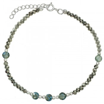 Pulsera hematite facetado Plata de Ley | Karissma