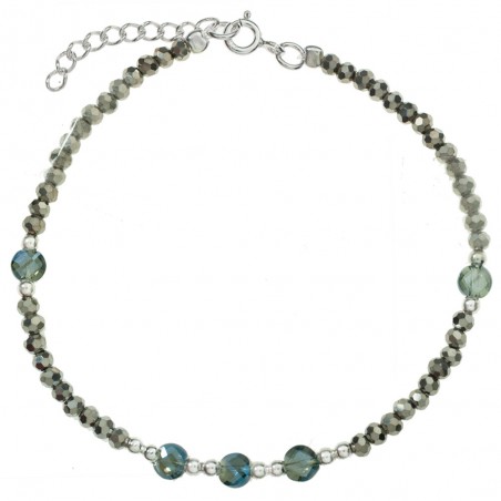 Pulsera hematite facetado Plata de Ley | Karissma