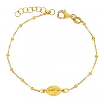 Pulsera dorada virgen Milagrosa Plata de Ley | Karissma