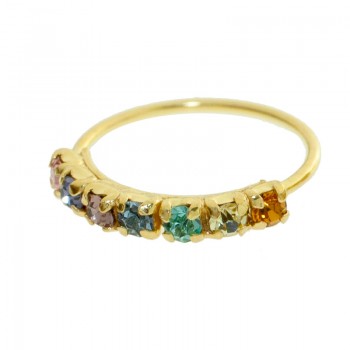 10 Piercing con circonitas Plata de Ley - Karissma 2