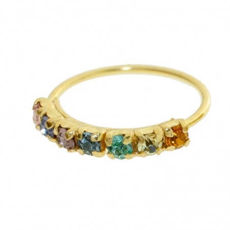 10 Piercing con circonitas Plata de Ley - Karissma