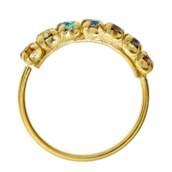 10 Piercing con circonitas Plata de Ley - Karissma