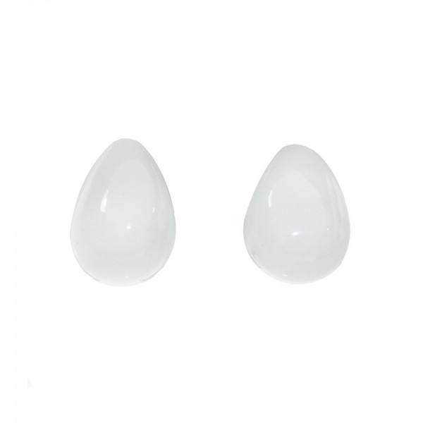 Pendientes gota inflada esmaltada Plata de Ley - Karissma