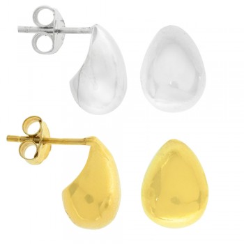 Pendientes gota inflada Plata de Ley - Karissma