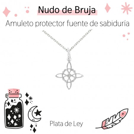 Collar mini Nudo de Bruja Plata de Ley | Karissma