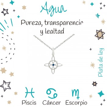 Amuleto mini Nudo de Bruja signos Agua | Karissma