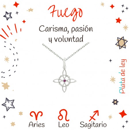 Amuleto mini Nudo de Bruja signos Fuego | Karissma