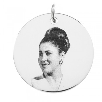 Colgante personalizado fotograbado a doble cara Plata de Ley - Karissma