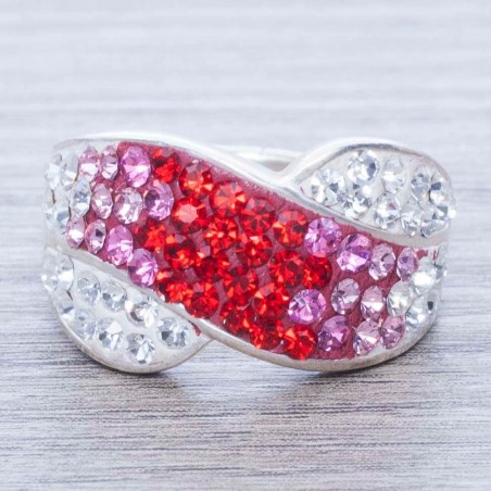 Anillo con cristal Swarovski en Degradé
