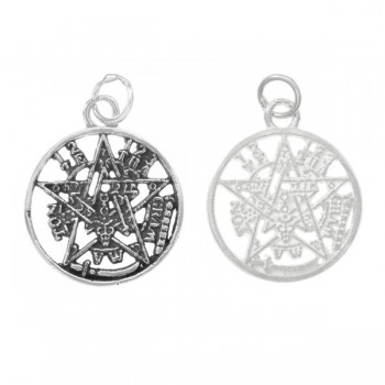 Colgante tetragrámaton envejecido Plata de Ley - Karissma