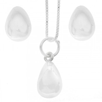 Conjunto gota inflada Plata de Ley | Karissma