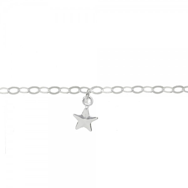 Tobillera cadena con triple estrella Plata de Ley | Karissma