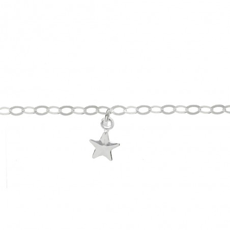 Tobillera cadena con triple estrella Plata de Ley | Karissma