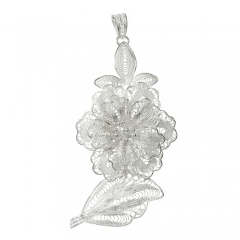 Colgante flor filigrana cordobesa Plata de Ley 925 - Karissma