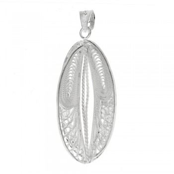 Colgante oval filigrana cordobesa Plata de Ley 925 - Karissma