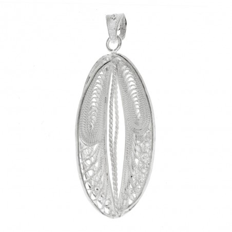 Colgante oval filigrana cordobesa Plata de Ley 925 - Karissma