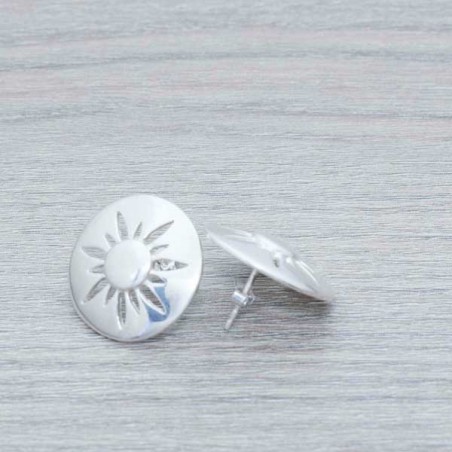 Pendientes sol Plata de Ley 925