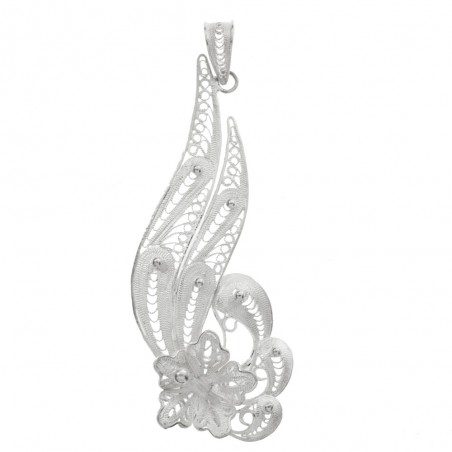 Colgante floral filigrana cordobesa Plata de Ley 925 - Karissma