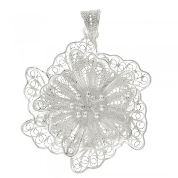 Colgante flor filigrana cordobesa Plata de Ley 925 - Karissma