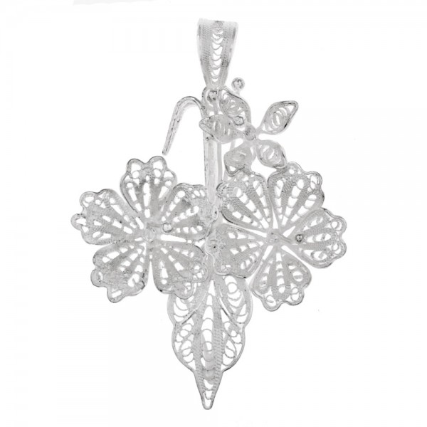 Colgante ramillete de flores filigrana Plata de Ley - Karissma