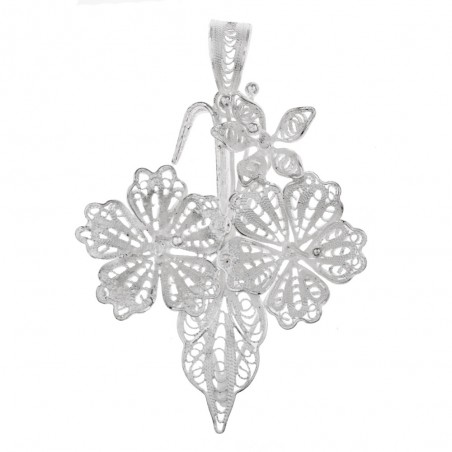 Colgante ramillete de flores filigrana Plata de Ley - Karissma