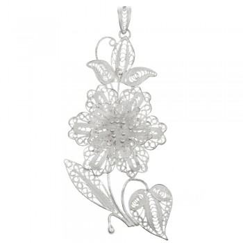 Colgante flor de filigrana cordobesa Plata de Ley 925 - Karissma