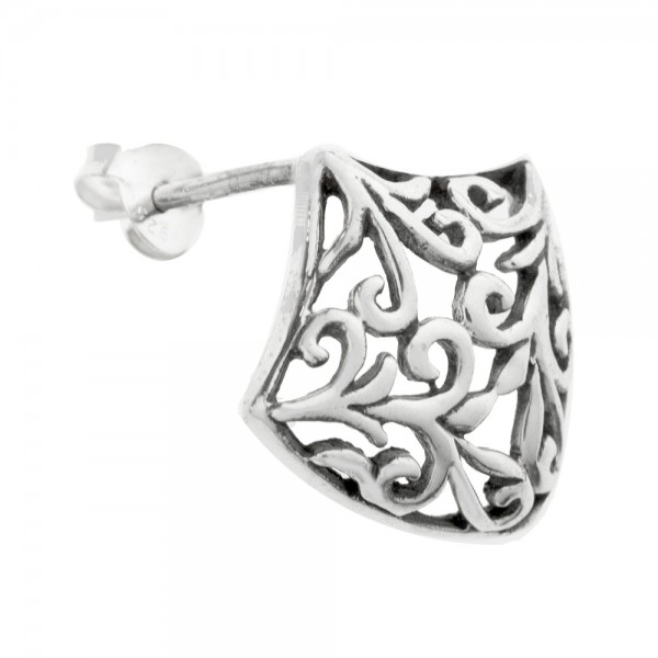 Pendientes escudo arabesco Plata de Ley 925 - Karissma