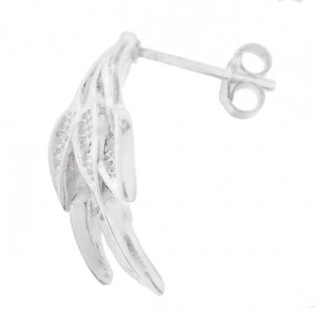 Pendientes cascada plumas Plata de Ley | Outlet joyas
